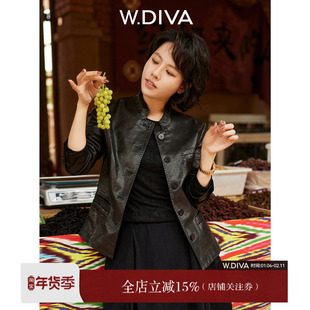 【情怀】复古回潮飒爽短款立领绵羊皮衣小众女装53C052591