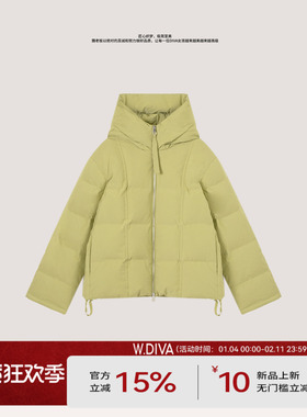 【元气柠动】日本Teijin棉感90白鹅连帽面包羽绒服54C153208