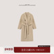 翻领大衣54C163213 双排扣骆驼绒长款 白骆驼 ROW风极简经典