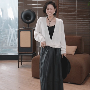 魏老板【以夏】桑蚕丝+绢丝简约时尚优雅针织长袖开衫女51Z181823