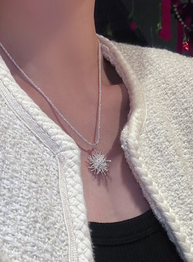 SHOWDIGU简约细闪烟花项链