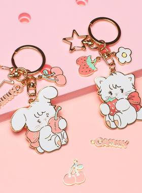 正品mikko金属钥匙扣可爱包包挂饰情侣挂件车钥匙卡通书包钥匙圈