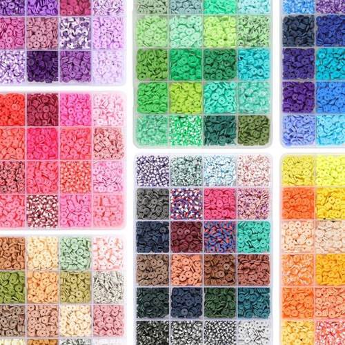 Clay Beads Set Bracelet Necklce Making Accessories Kit DIY