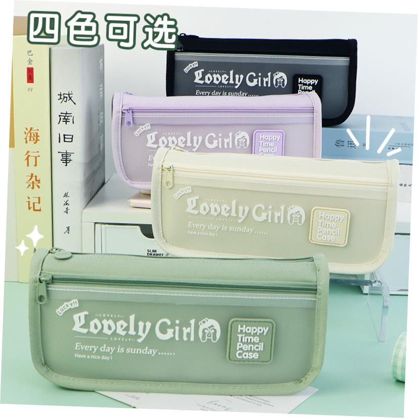 Large Capacity Pencil Case 3 Compartment Pouch Pen Bag Doub1