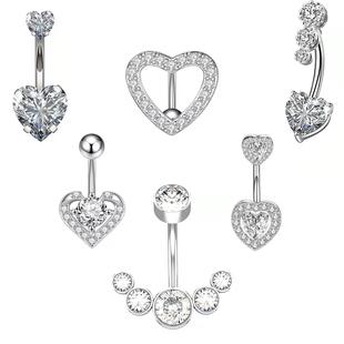 Heart Belly Button Ring Navel Piercing Ring Cooper Belly