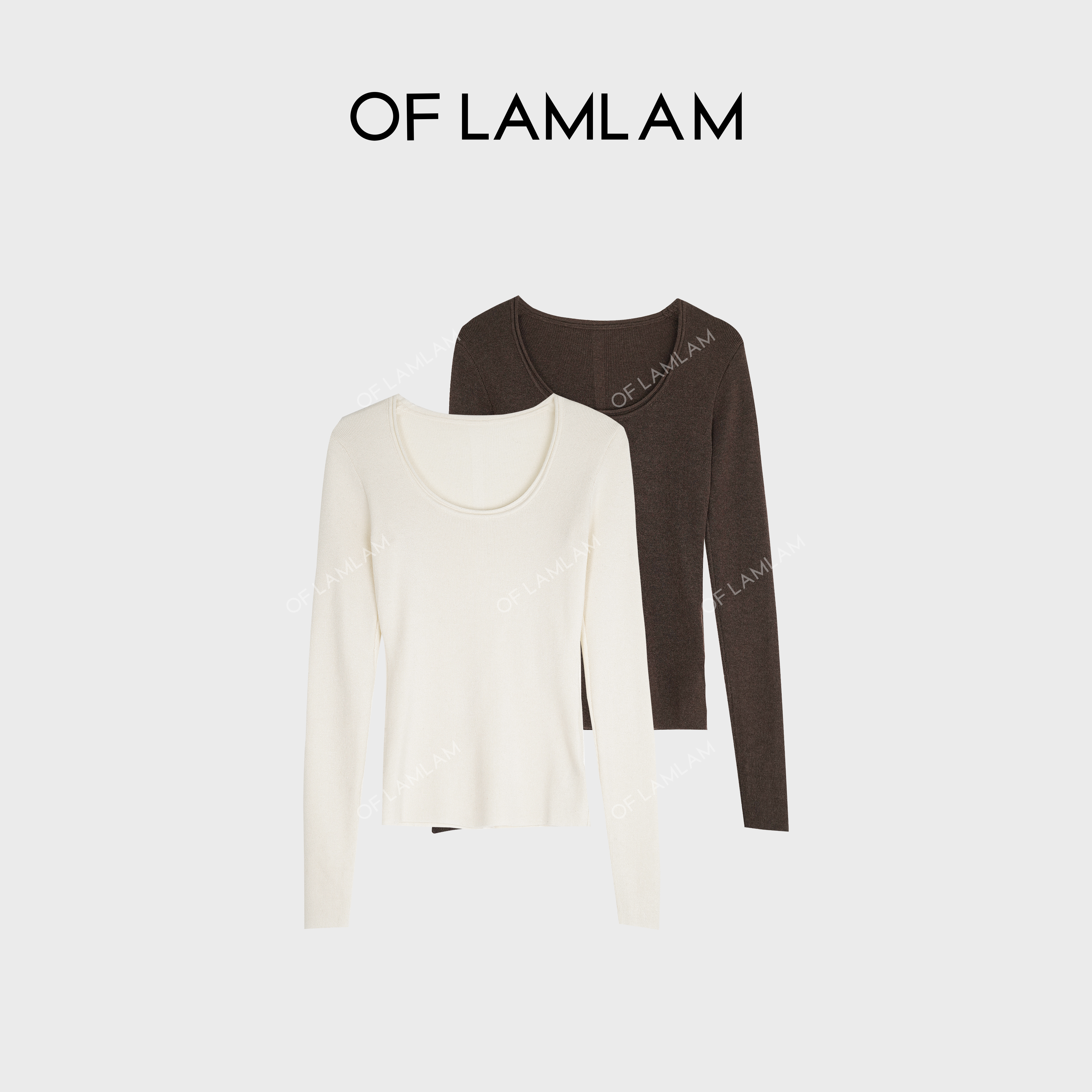 “质简法则”The r*w款绵羊毛+桑蚕丝针织打底衫 LAMLAM MM232G