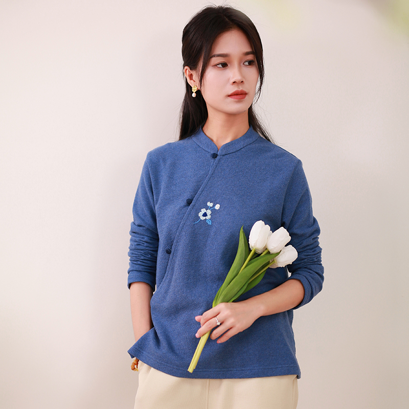 拈花缘汉服上衣手工绣花