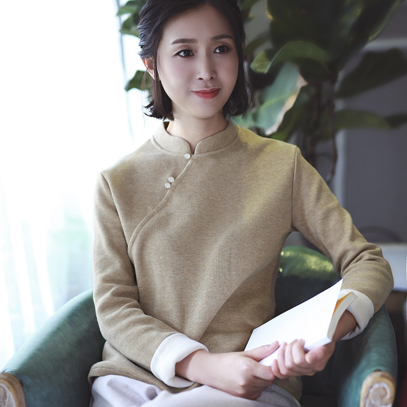 文艺复古民国风中国风旗袍上衣女