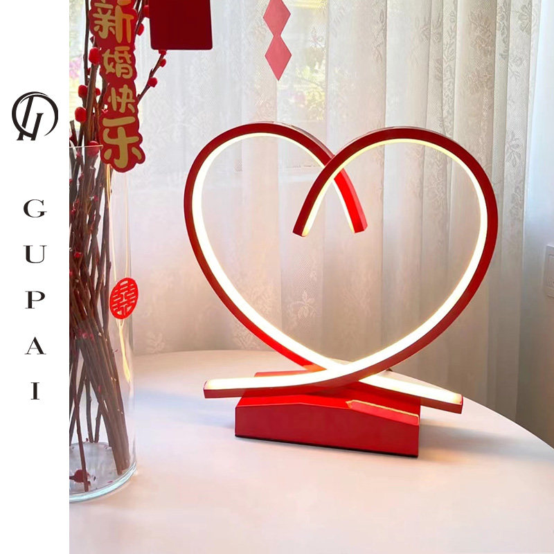 鼓牌结婚台灯婚房床头陪嫁长明灯卧室婚庆红色一对新婚礼物送新人