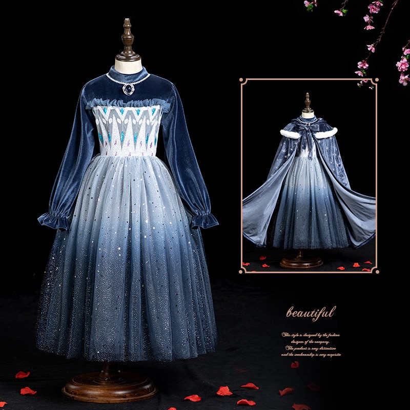 DeerBell女童生日蓬蓬爱莎公主裙