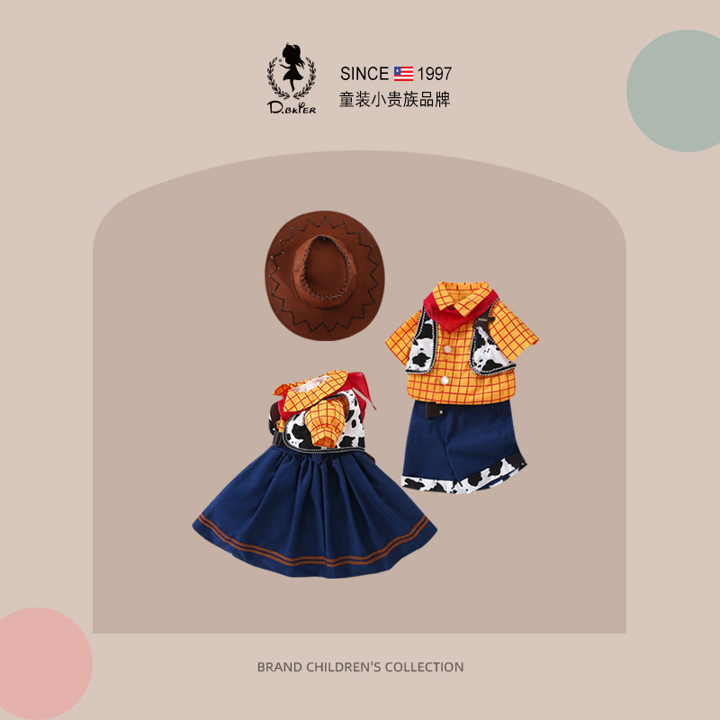 女童公主裙子男童套装儿童cos服