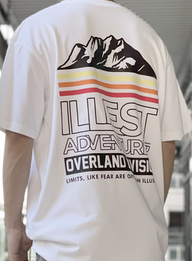 illest冒险家系列山系主题小众简约风格潮牌索罗娜短袖男t恤