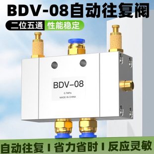 二可调节气动往复 阀通开0位阀调向换自动BDV控制速8气阀五气缸关