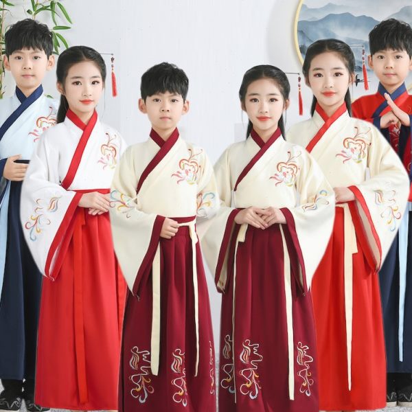 古装小学生开学幼儿园童服表演服女童儿童汉服女国学演出中国风男