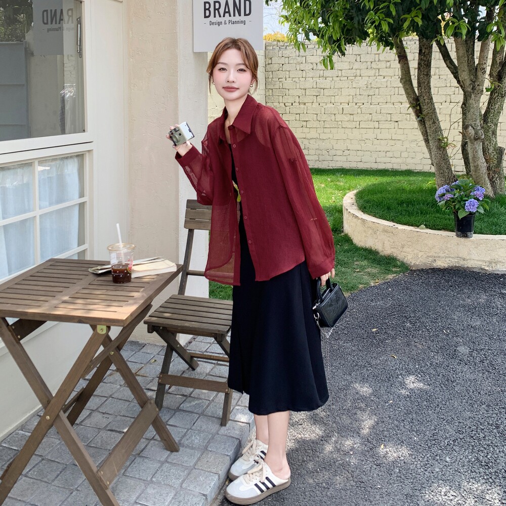 【数据好】【主推款】气质通勤防晒衫连衣裙两件套8840-P145-K218,女装连衣裙,浙宝176（原073）
