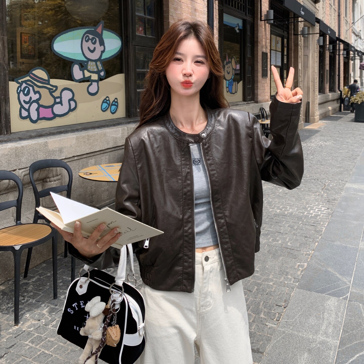 【有现货】【主推款】高级感蛋白皮皮衣外套女短款8892-P145-K218,女装皮衣,浙宝176（原073）