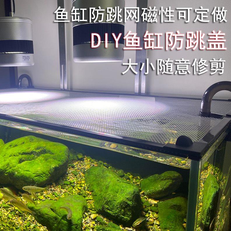 鱼缸防跳网磁性磁铁放跳缸鱼缸防逃网盖雷龙防跳网乌龟防逃爬虫盖