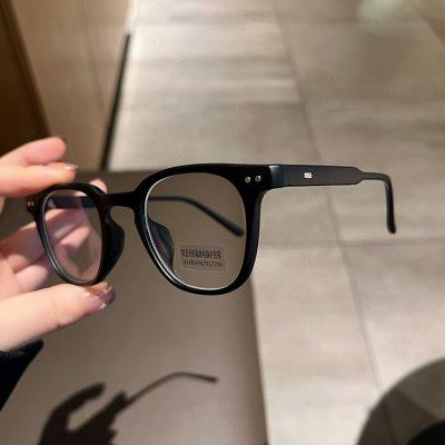 磨砂黑框配近视眼镜女抗蓝光疲劳眼睛框镜架男素颜神器护眼平光镜