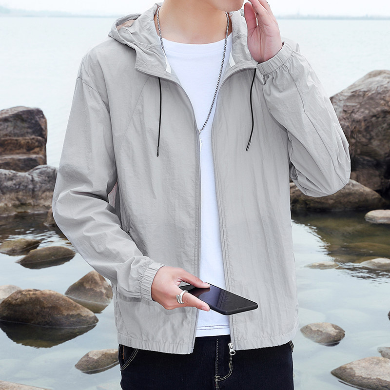 夏季男士防晒衣超薄透气皮肤衣户外运动休闲夹克外套潮