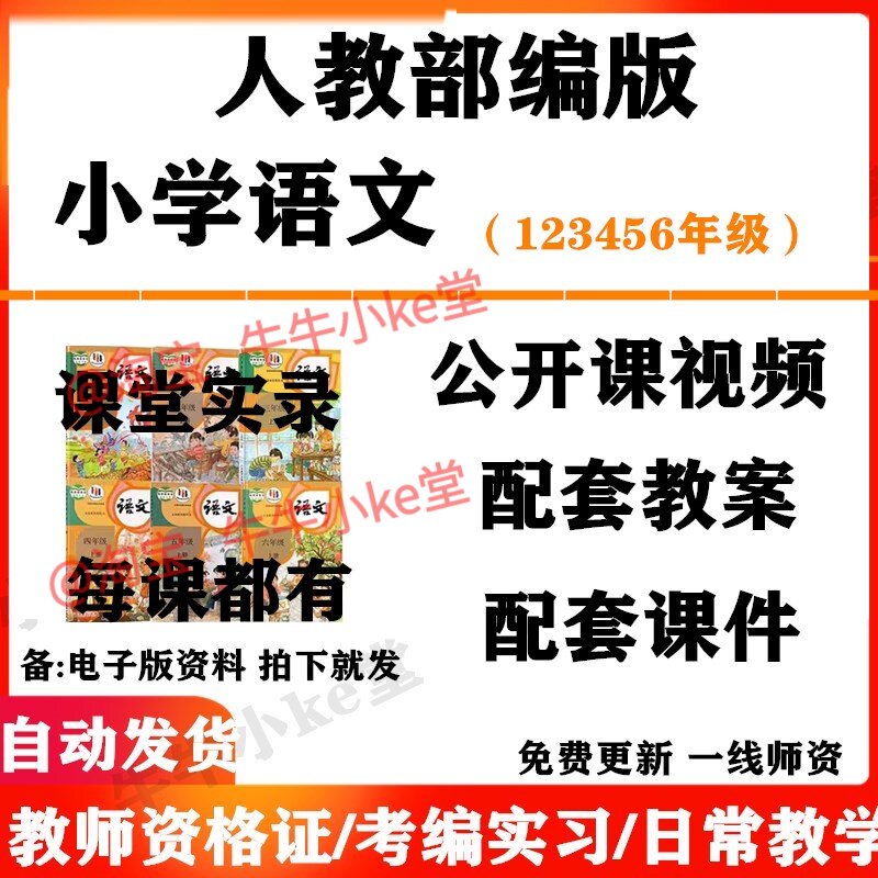 人教部编版小学语文一年级二三四五六年级上下册名师优质课公开课课堂实录配套PPT课件教案电子版