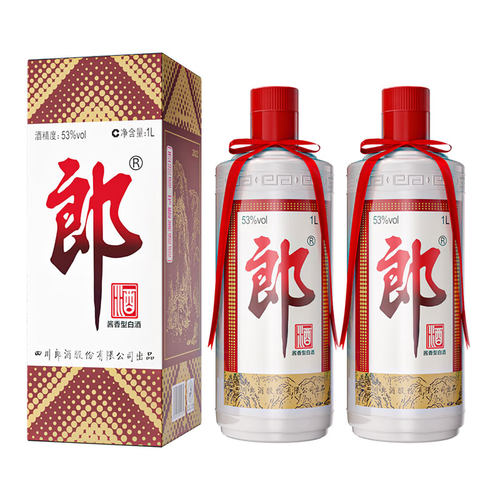 郎牌郎酒普郎53度酱香型白酒1L*2