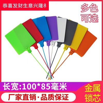 物流吊牌塑料挂签一体式中通韵达安能标识牌快运扎带标签牌