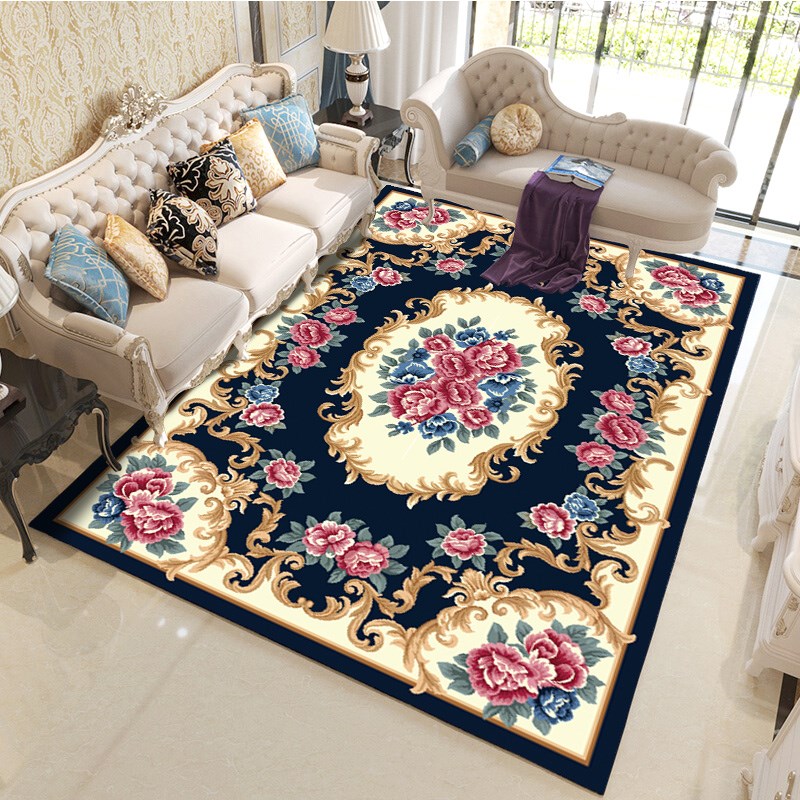 欧式客厅地毯沙发茶几会议室书房办公室长方形地毯防滑地垫可定制
