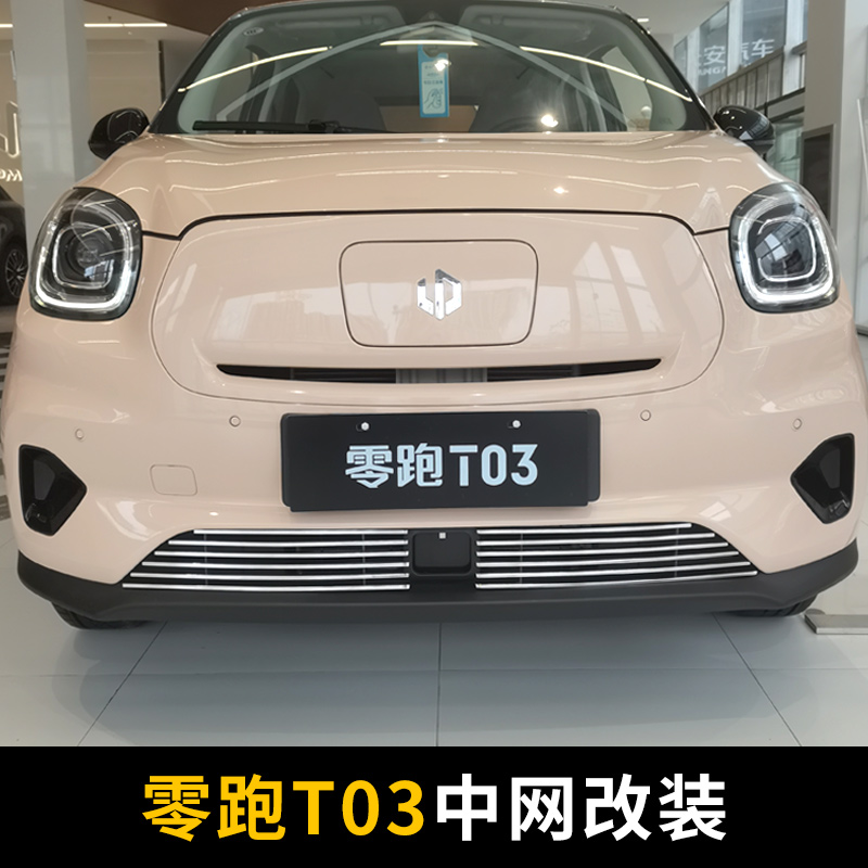 20-21-22款零跑t03中网外观改装前脸大包围保险杠专用装饰条配件
