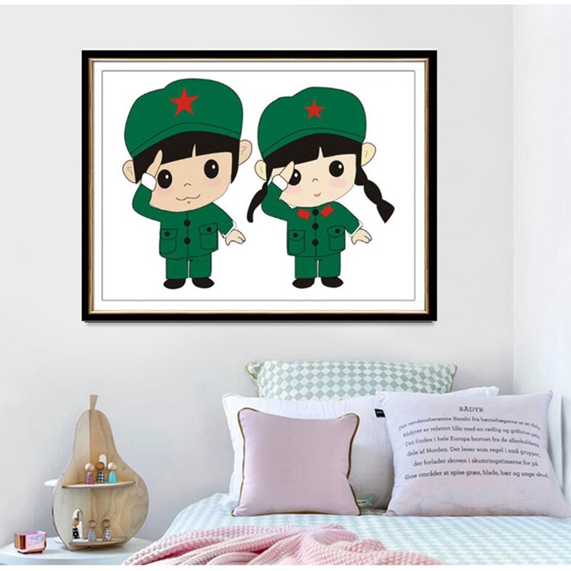 印花十字绣新款可爱卡通人物小件手工刺绣初学新手学生简单绣线绣