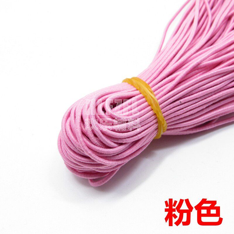 圆松紧带细橡筋绳粗约1.5mm缝纫辅料皮筋弹力绳整捆