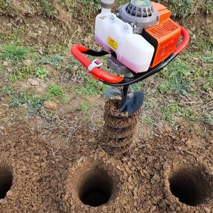 销农用单人汽油钻孔机小型打桩机大功率地钻果园施肥钻地打洞挖厂