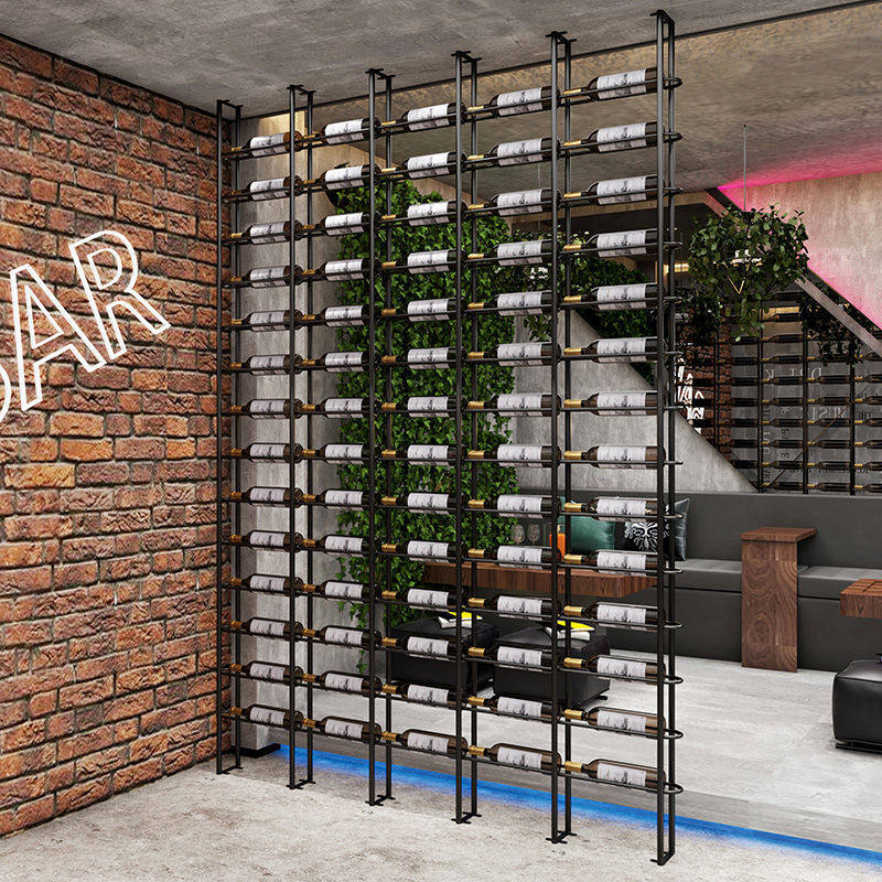 红酒架卡座隔断铁艺屏风展示架葡萄酒架装饰餐厅酒吧胡桃里工业风