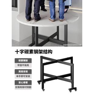 简易可折叠桌餐桌家用圆桌吃饭折叠桌子小户型可移动便携商用大桌
