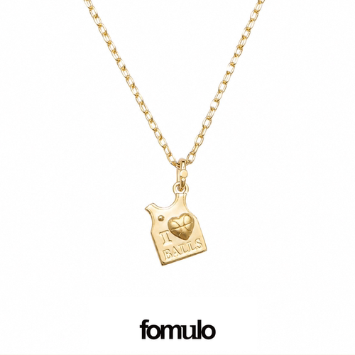 fomulo “I LOVE BALL”球衣系列 金色项链