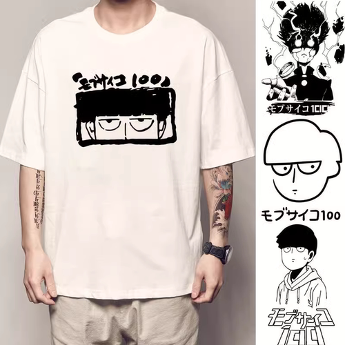 纯棉灵能百分百T恤小酒窝短袖路人超能100影山茂夫周边衣服