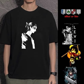 跨境AttackOnTitan进击 巨人T恤衣服周边二次元 艾伦兵长自由之翼