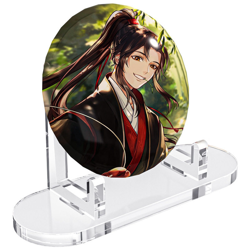 小卡展示架谷子托色纸框立牌底座流麻谷美亚克力砖桌面吧唧支架