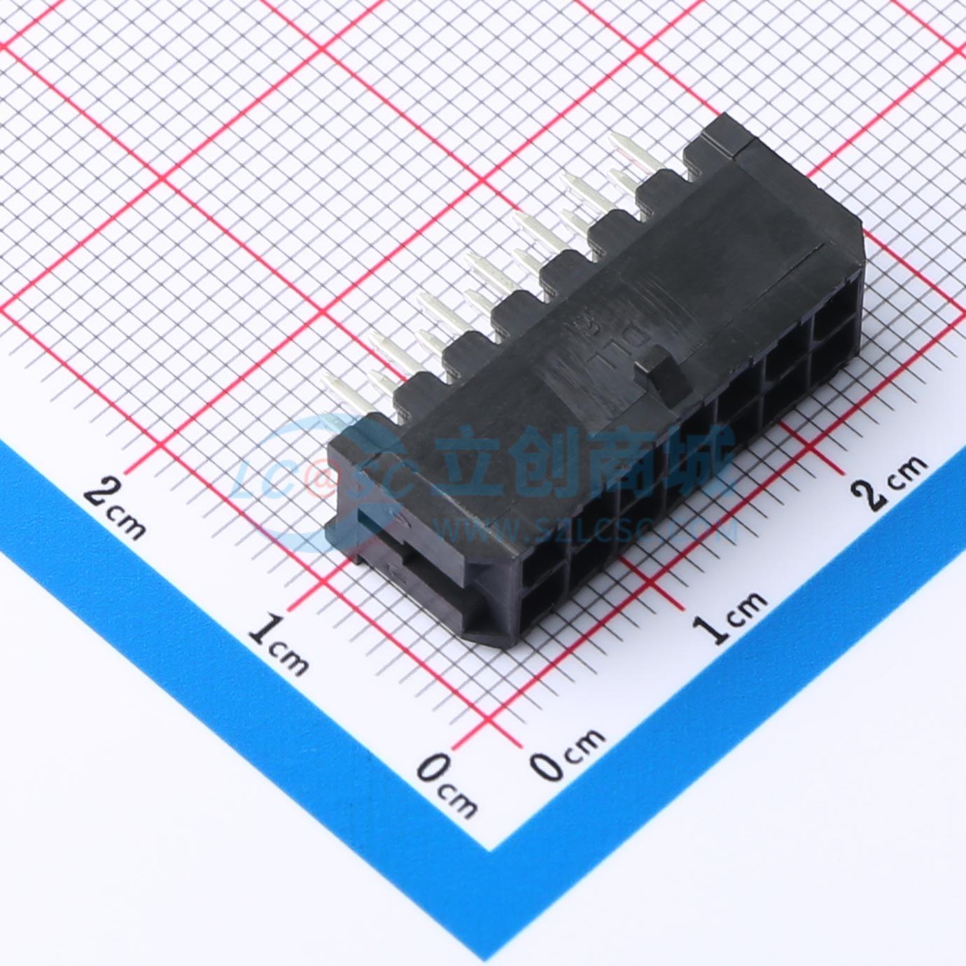 线对板针座 XD-43045-2*7A 插件,P=3mm 2x7P 直插 电子元器件配单