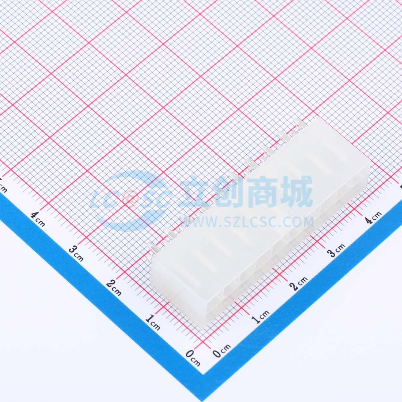 线对板针座 XD-5557-2*10A 插件,P=4.2mm 2x10P 直插 电子元器件