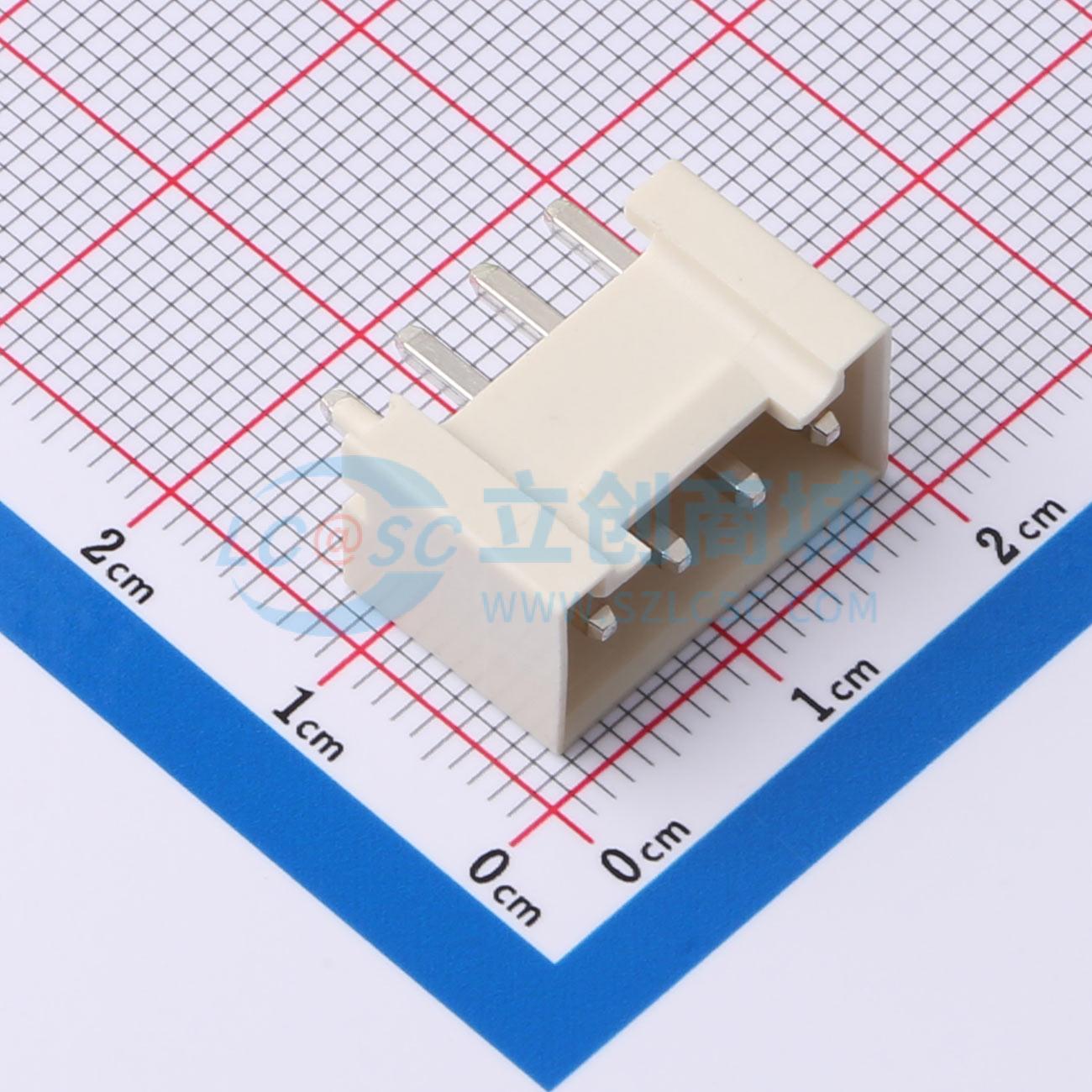 线对板针座 A3963WVD-F-4P-GWT 插件,P=3.96mm 电子元器件配单