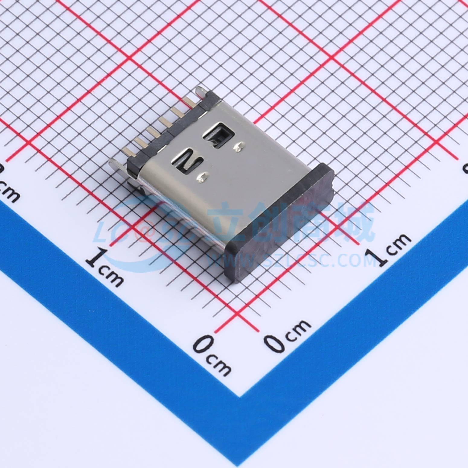 USB连接器 TYPE-C 6PLCH10.0 073 插件 机械寿命：5000次 壳长10.