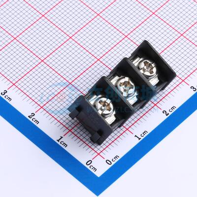 栅栏式接线端子 MX7620-7.62-03P-BK01-Cu-S-A 插件,P=7.62mm 直