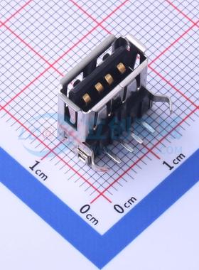 USB连接器 FUS202-FDBK6K 插件 黑色 原装正品 电子元器件配单