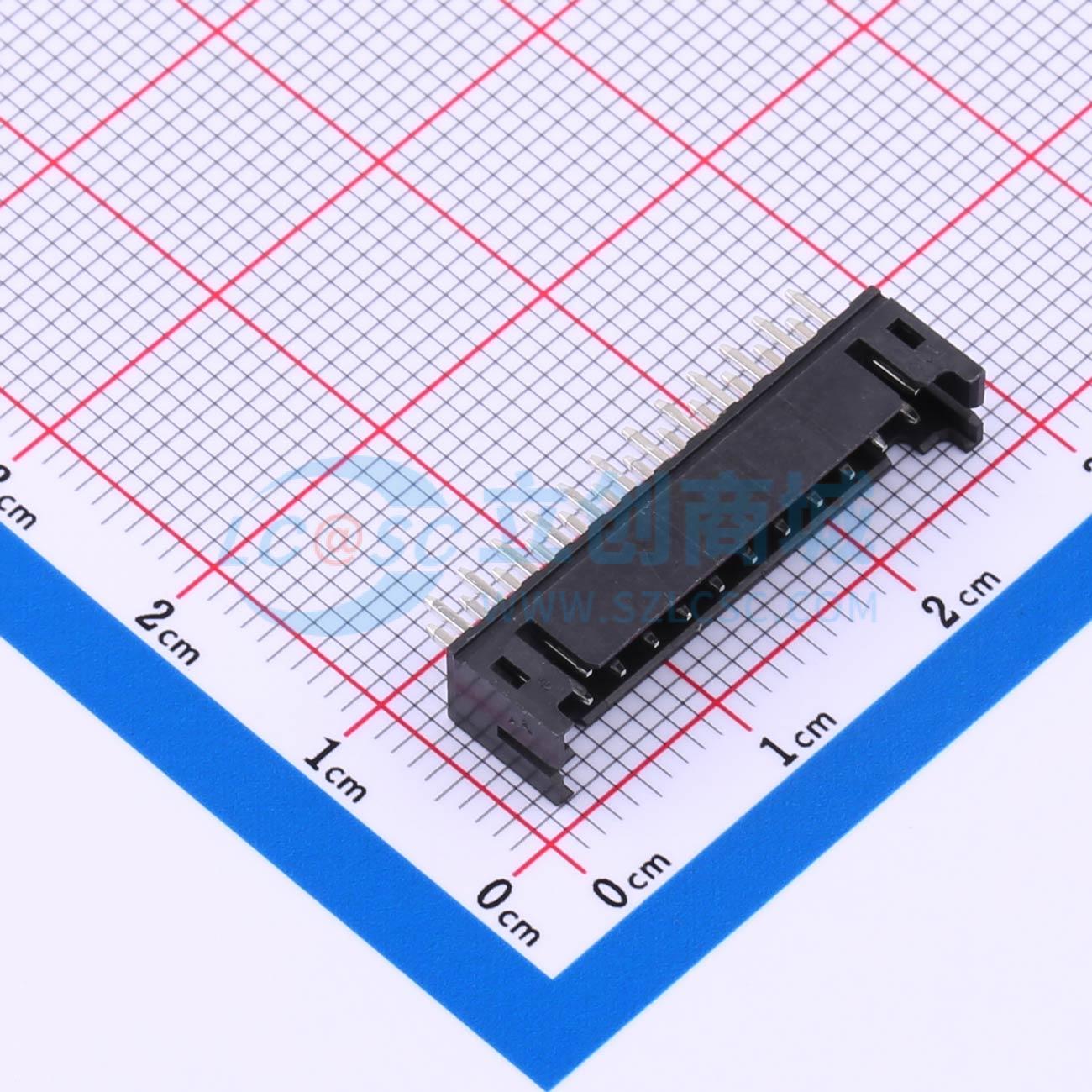 线对板针座 IPCW207W2CNB01V 插件,P=2mm 2x12P 直插 电子元器件