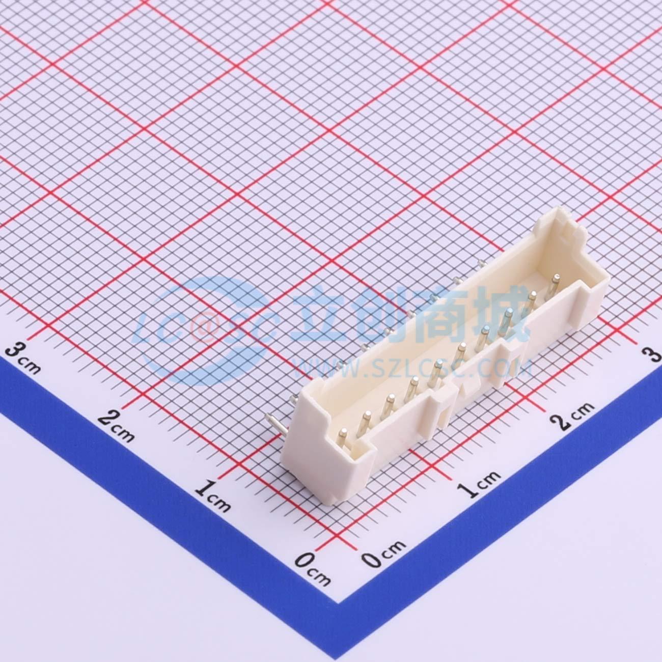 线对板针座 HX25066-10WAP 弯插,P=2.5mm 1x10P 弯插 电子元器件