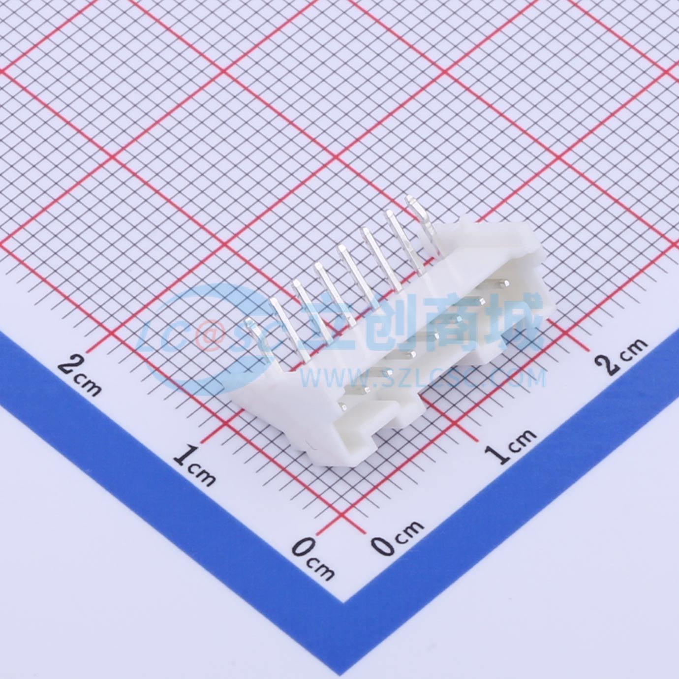 线对板针座 X2000WR-08A-PTSN 弯插,P=2mm 1x8P 弯插 电子元器件