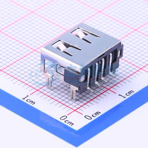USB连接器 908-362A2021S10110 SMD A/F贴板 A款 10四脚6.3无卷边