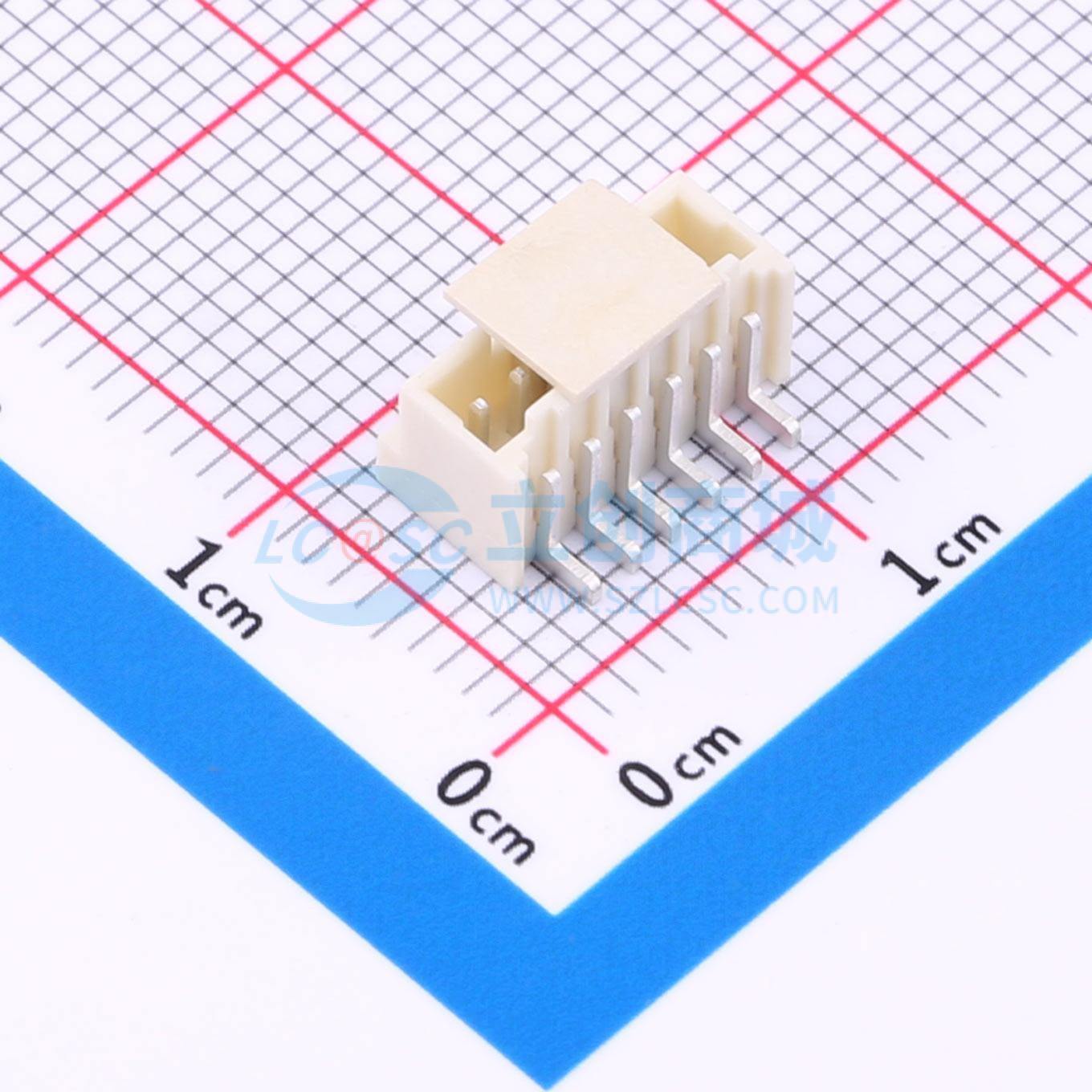 线对板针座 HC-ZE1.5-6PLT SMD,P=1.5mm 1x6P 立贴 电子元器件