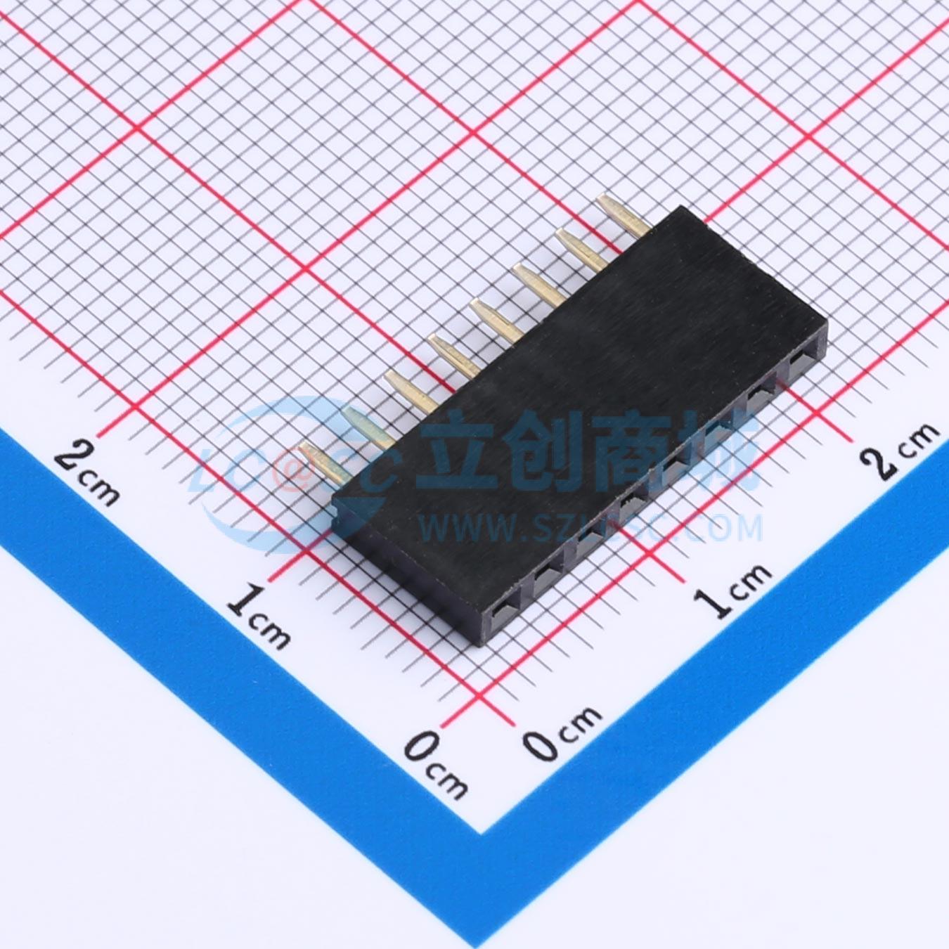 排母 CSHA101-0802A001R1AA 插件,P=2.54mm 1x8P 单排 电子元器件