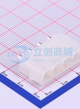 线对板针座 HX63080-4A 插件,P=6.35mm 1x4P 直插 电子元器件配单